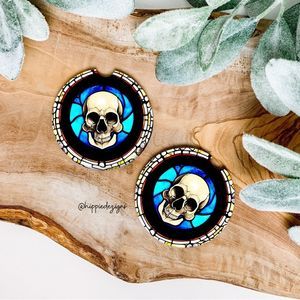 Mosaic Skull Coaster Set  | Car Accessories